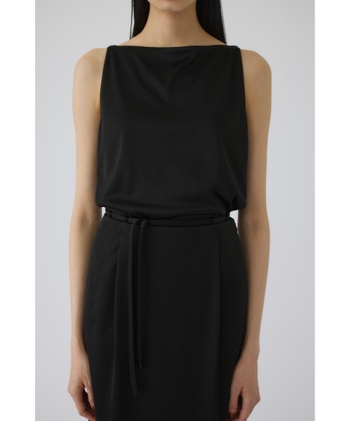 RIM.ARK（リムアーク）の「Triacetate satin tops(トリアセテートサテントップス)（タンクトップ・レディース・ブラウン/ネイビー/ブラック・FREE）」の12枚目の写真