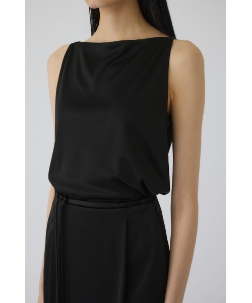 RIM.ARK（リムアーク）の「Triacetate satin tops(トリアセテートサテントップス)（タンクトップ・レディース・ブラウン/ネイビー/ブラック・FREE）」の11枚目の写真
