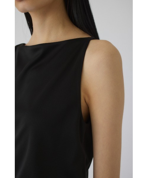 RIM.ARK（リムアーク）の「Triacetate satin tops(トリアセテートサテントップス)（タンクトップ・レディース・ブラウン/ネイビー/ブラック・FREE）」の9枚目の写真