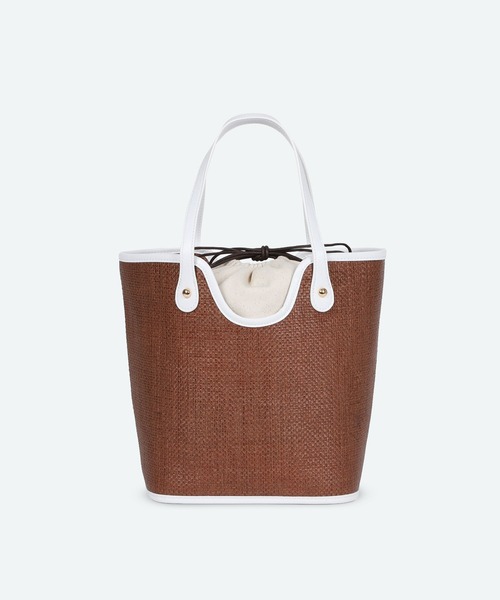 q bag paris(キューバッグパリ)の「basket oeuf petit バスケット プチウフ かごバッグ(かごバッグ・レディース・ブラウン/ブラック・FREE)」の4枚目の写真