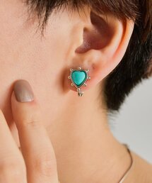 ear PAPILLONNER | 《WEB&一部店舗限定》ターコイズハートストーンイヤリング(イヤリング)