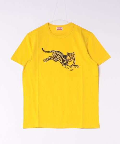 KENZO(ケンゾー)の「GOTS KENZO JUMPING TIGER PLACED SLIM T-SHIRT(Tシャツ/カットソー・メンズ・イエロー系その他・LARGE/MEDIUM/X-LARGE/SMALL)」の1枚目の写真
