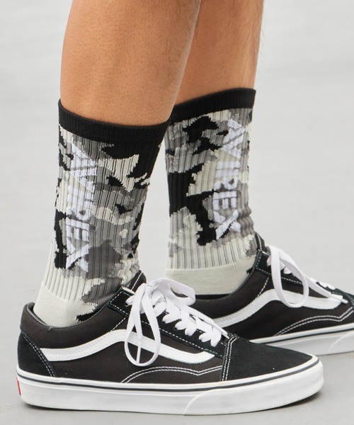 AVIREX(アヴィレックス)の「AVIREX/アビレックス AX Camouflage 3P Socks カモフラージュ 3足組 ソックス 靴下 迷彩柄 サイドプリント クルー丈ソックス 3足セット メンズ 秋 秋服 2026年秋冬(ソックス/靴下・メンズ・カモフラージュ・25-27)」の10枚目の写真