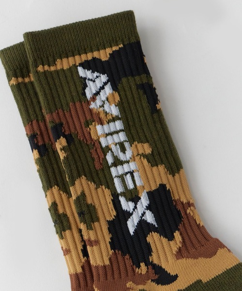 AVIREX(アヴィレックス)の「AVIREX/アビレックス AX Camouflage 3P Socks カモフラージュ 3足組 ソックス 靴下 迷彩柄 サイドプリント クルー丈ソックス 3足セット メンズ 秋 秋服 2026年秋冬(ソックス/靴下・メンズ・カモフラージュ・25-27)」の14枚目の写真