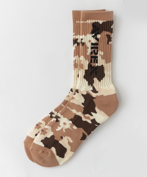AVIREX(アヴィレックス)の「AVIREX/アビレックス AX Camouflage 3P Socks カモフラージュ 3足組 ソックス 靴下 迷彩柄 サイドプリント クルー丈ソックス 3足セット メンズ 秋 秋服 2026年秋冬(ソックス/靴下・メンズ・カモフラージュ・25-27)」の3枚目の写真