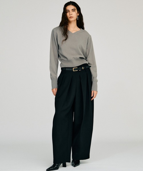 PRANK PROJECT(プランクプロジェクト)の「【2026Autumn Pre-Order】フォルムコクーンパンツ / Form Cocoon Pants(スラックス・レディース・グレー/ブラック/モカ・38/36)」の5枚目の写真