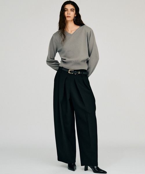 PRANK PROJECT(プランクプロジェクト)の「【2026Autumn Pre-Order】フォルムコクーンパンツ / Form Cocoon Pants(スラックス・レディース・グレー/ブラック/モカ・38/36)」の6枚目の写真