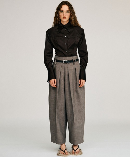 PRANK PROJECT(プランクプロジェクト)の「【2026Autumn Pre-Order】フォルムコクーンパンツ / Form Cocoon Pants(スラックス・レディース・グレー/ブラック/モカ・38/36)」の17枚目の写真