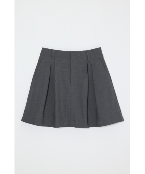 MOUSSY(マウジー)の「【26年AW新作】FLARE TUCKED ミニスカート(スカート・レディース・ブラウン/チャコールグレー・2/1)」の4枚目の写真