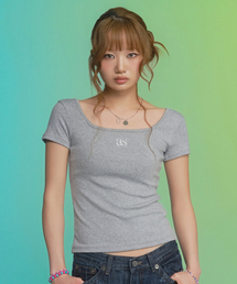 ASON | SQUARE LINE TEE / GRAY(Tシャツ/カットソー)