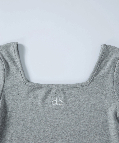 ASON(アズオン)の「SQUARE LINE TEE / GRAY(Tシャツ/カットソー・レディース・その他・FREE)」の4枚目の写真