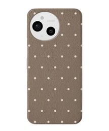 COVERARY（カバラリ）の「イタリアンシュリンクレザー 本革 ドット柄 スマホケース 背面ケース シェル型ケース 全8色　大人可愛い くすみカラー（スマホケース/カバー）」