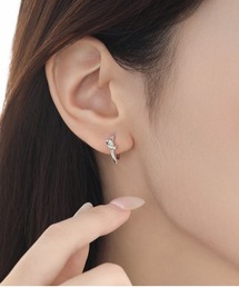 【MASHIRO】ニュアンスデザインリングペアピアス 結び(MA/EK633)