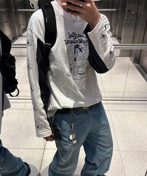 STEEPC（スティップ）の「コントラスト*グラフィックロングスリーブ（Tシャツ/カットソー）」