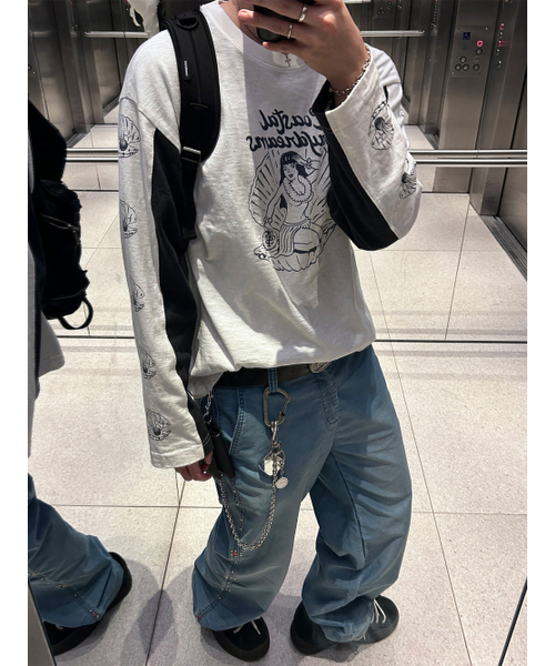 STEEPC（スティップ）の「コントラスト*グラフィック長袖Tシャツ（Tシャツ/カットソー・レディース・その他・SMALL/LARGE/MEDIUM）」の3枚目の写真
