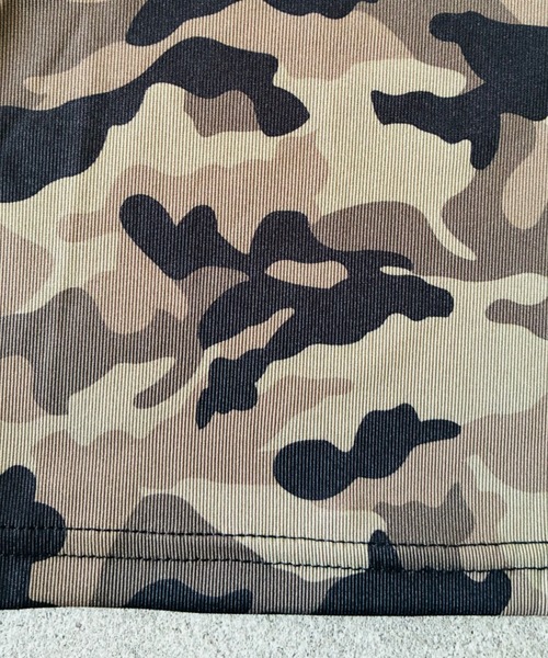 SHEPP(シープ)の「迷彩柄 ラグラン半袖Tシャツ カモフラ タイトトップス(Tシャツ/カットソー・レディース・カーキ・L/M)」の3枚目の写真