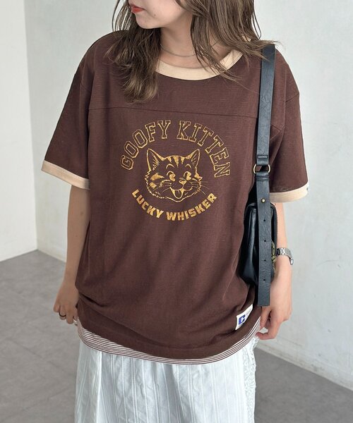 CPCM(シーピーシーエム)の「タンクセットシアースラブフットボールT(Tシャツ/カットソー・メンズ・ブラウン/ネイビー/オフホワイト/アイボリー・SMALL/MEDIUM/LARGE)」の1枚目の写真