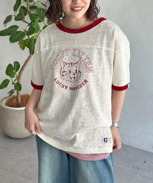 CPCM(シーピーシーエム)の「タンクセットシアースラブフットボールT(Tシャツ/カットソー・メンズ・ブラウン/ネイビー/オフホワイト/アイボリー・SMALL/MEDIUM/LARGE)」の2枚目の写真