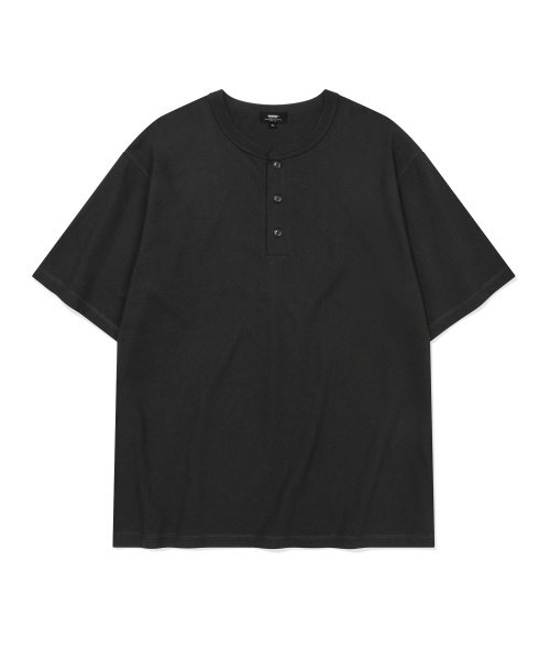 KANEITEI(カネイテイ)の「BASIC HENLYNECK SHORT SLEEVES (CHARCOAL)(Tシャツ/カットソー・メンズ・チャコールグレー・LARGE/X-LARGE/MEDIUM)」の1枚目の写真
