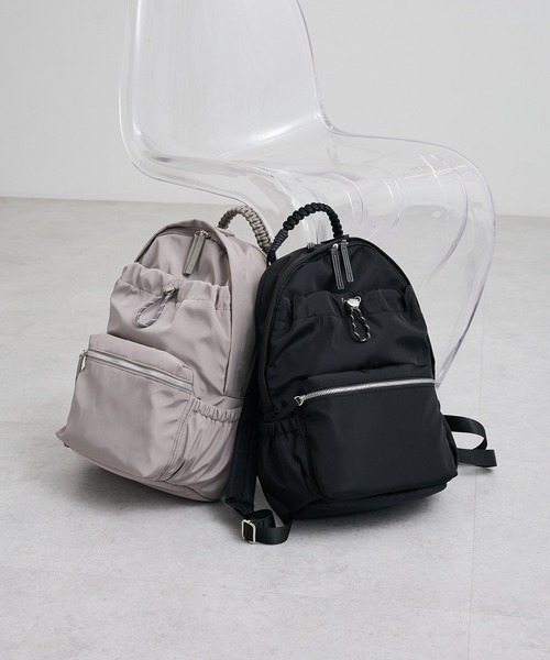 Green　Parks（グリーンパークス）の「【10ポケBag】収納アドバイザー監修リュック（バックパック/リュック・レディース・ブラック/グレー・FREE）」の6枚目の写真