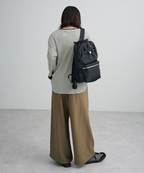 Green　Parks（グリーンパークス）の「【10ポケBag】収納アドバイザー監修リュック（バックパック/リュック・レディース・ブラック/グレー・FREE）」の8枚目の写真
