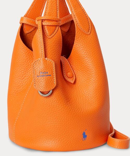 POLO RALPH LAUREN(ポロ ラルフ ローレン)の「Polo Play レザー スモール トート & クロスボディ(トートバッグ・レディース・オレンジ・ONE)」の7枚目の写真
