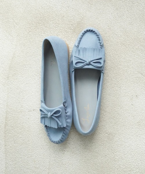 Launa lea(ラウナレア)の「【26秋冬】フリンジモカシンローファー(0635)(モカシン/デッキシューズ・レディース・ブルー系その他/グレー系その他/キャメル/ブラック系その他・23.0cm/22.0cm/23.5cm/22.5cm/24.0cm/24.5cm/25.0cm)」の6枚目の写真