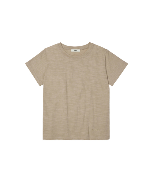 DEINET(ダイニット)の「DEINET ESSENTIAL SLUB T-SHIRTS IN BEIGE(Tシャツ/カットソー・レディース・その他・FREE)」の1枚目の写真