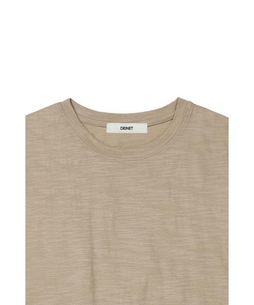 DEINET(ダイニット)の「DEINET ESSENTIAL SLUB T-SHIRTS IN BEIGE(Tシャツ/カットソー・レディース・その他・FREE)」の4枚目の写真