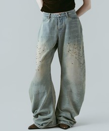 Knuth Marf / クヌースマーフ studded draped denim pants