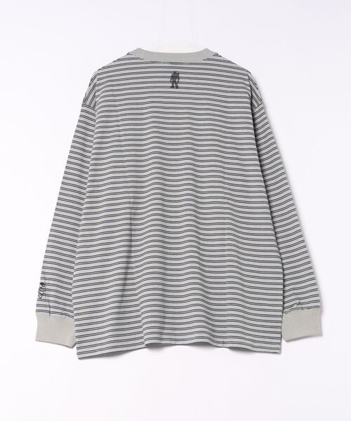 LOWRYS FARM(ローリーズファーム)の「LFM(U) /TOY STORY(トイ・ストーリー)/ボーダーTEEロングスリーブ 782975(Tシャツ/カットソー・メンズ・グレー/ブラウン・LARGE/MEDIUM)」の16枚目の写真