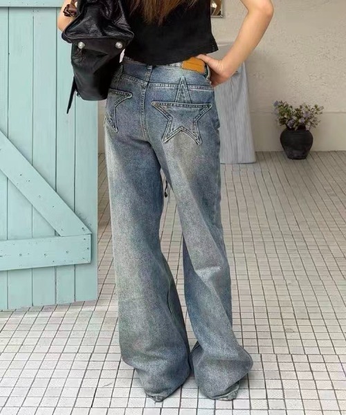 Achic(アシック)の「バックスターダメージ加工デニムパンツ(デニムパンツ・レディース・ブルー・M/L/S)」の5枚目の写真