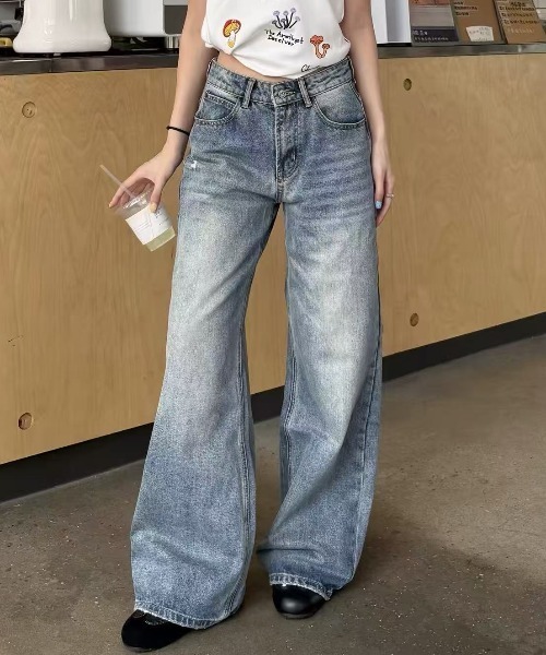 Achic(アシック)の「バックスターダメージ加工デニムパンツ(デニムパンツ・レディース・ブルー・M/L/S)」の7枚目の写真