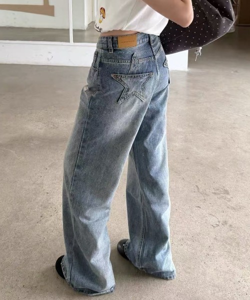 Achic(アシック)の「バックスターダメージ加工デニムパンツ(デニムパンツ・レディース・ブルー・M/L/S)」の8枚目の写真