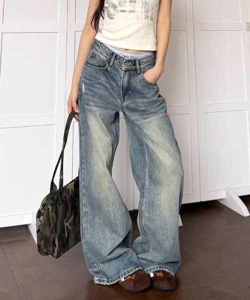 Achic(アシック)の「バックスターダメージ加工デニムパンツ(デニムパンツ・レディース・ブルー・M/L/S)」の11枚目の写真