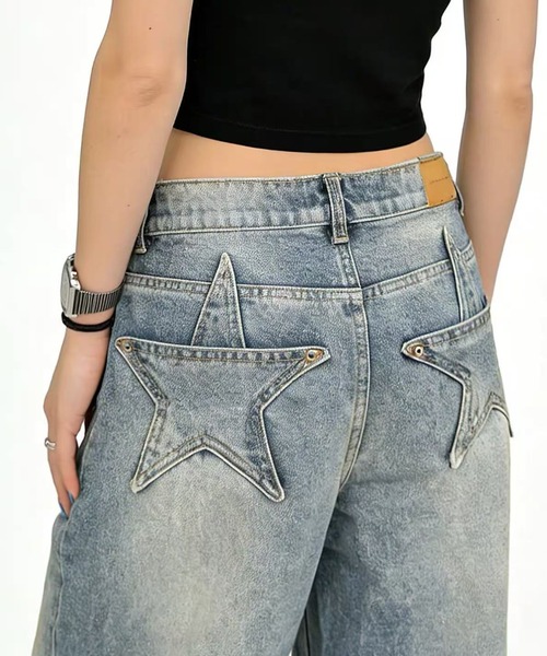 Achic(アシック)の「バックスターダメージ加工デニムパンツ(デニムパンツ・レディース・ブルー・M/L/S)」の19枚目の写真