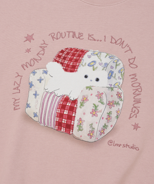 LMR(エルエムアール)の「コジシャニョン アートワーク スウェット PINK(スウェット・レディース・PINK・SMALL/MEDIUM/LARGE)」の5枚目の写真