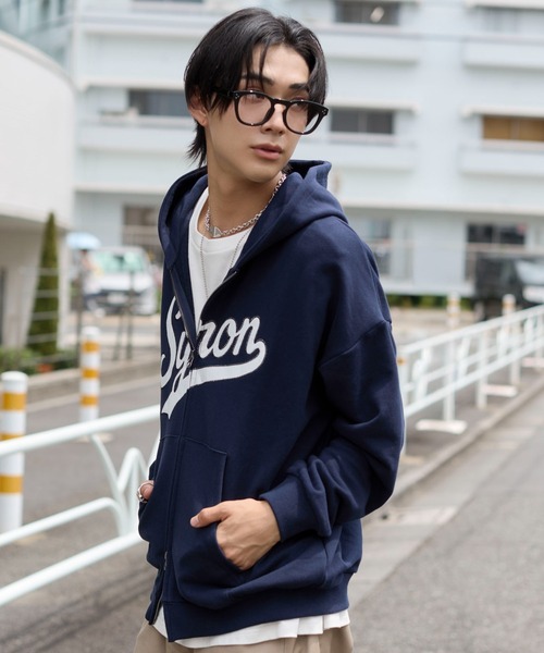 WEGO(ウィゴー)の「WEGO/【26年秋冬新作】グラフィックBIG ZIPパーカー(パーカー・メンズ・杢グレー/グリーン系その他/ブラック/ネイビー・LARGE/MEDIUM/SMALL)」の14枚目の写真