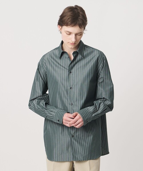 LOEFF(ロエフ)の「<LOEFF>ストライプ レギュラーカラー シャツ(シャツ/ブラウス・レディース・ケリーグリーン・1/0)」の13枚目の写真