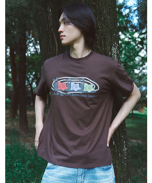 LORES(ロアス)の「Snail Trio Tee - Brown(Tシャツ/カットソー・メンズ・その他・MEDIUM/LARGE/SMALL)」の1枚目の写真