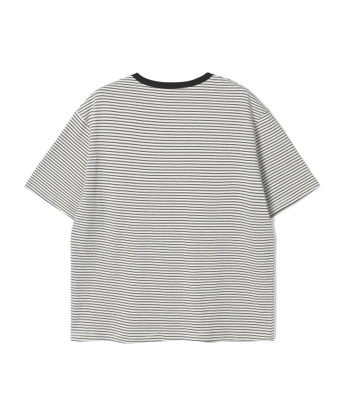 ADHOC(アドホック)の「メンズストライプ半袖ベーシックTシャツ (O-WHITE) (HC6STA8)(Tシャツ/カットソー・メンズ・その他・100/105)」の3枚目の写真