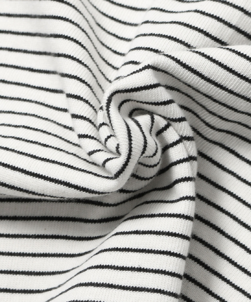 ADHOC(アドホック)の「メンズストライプ半袖ベーシックTシャツ (O-WHITE) (HC6STA8)(Tシャツ/カットソー・メンズ・その他・100/105)」の6枚目の写真
