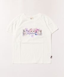 nino | ラベンダーねこプリント パフスリーブTeeシャツ(Tシャツ/カットソー)