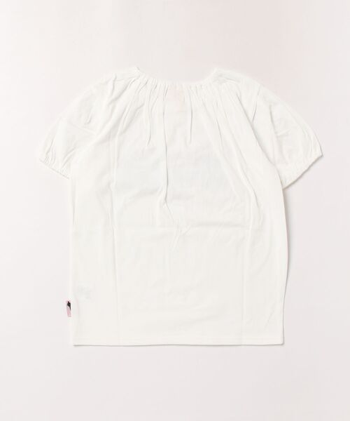 nino(ニノ)の「ラベンダーねこプリント パフスリーブTeeシャツ(Tシャツ/カットソー・キッズ・オフホワイト・140cm)」の2枚目の写真