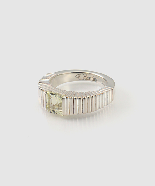 JOURNAL STANDARD(ジャーナルスタンダード)の「【VALENTINE /ヴァレンタイン】Fluted SQ Stone Ring (silver)(リング・レディース・シルバー・FREE/13)」の1枚目の写真