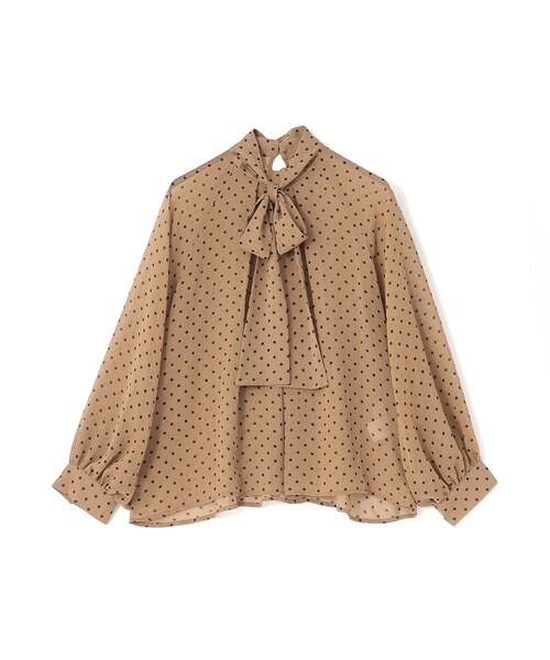 EPOCA(エポカ)の「【EPOCA STORIA】シフォンドットブラウス《WEB&EPOCA THE SHOP店舗限定》(シャツ/ブラウス・レディース・ベージュ/ブラック・40)」の2枚目の写真