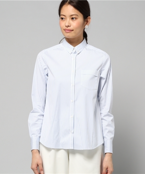 LIMITLESS LUXURY（リミットレスラグジュアリー）の「ストライプシャツ◆（シャツ/ブラウス・レディース・ホワイト/ブルー系その他・FREE）」の6枚目の写真