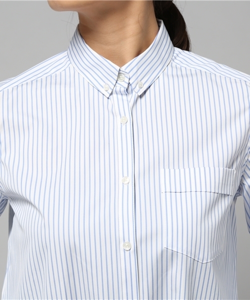 LIMITLESS LUXURY（リミットレスラグジュアリー）の「ストライプシャツ◆（シャツ/ブラウス・レディース・ホワイト/ブルー系その他・FREE）」の10枚目の写真