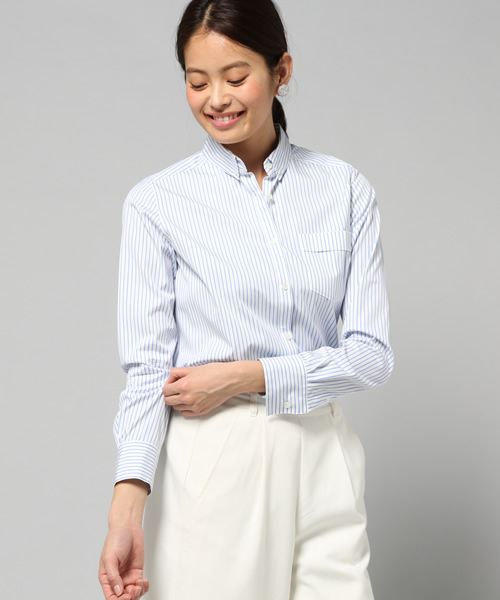 LIMITLESS LUXURY（リミットレスラグジュアリー）の「ストライプシャツ◆（シャツ/ブラウス・レディース・ホワイト/ブルー系その他・FREE）」の12枚目の写真