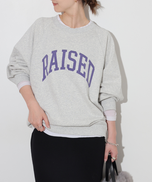 JOURNAL STANDARD relume(ジャーナルスタンダード レリューム)の「RAISEDラグランロゴスウェット(スウェット・レディース・チャコールグレー/アイボリー/ブラック系その他・FREE)」の14枚目の写真